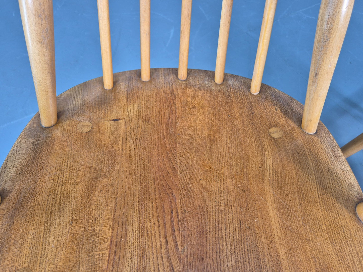 2 Ercol Goldsmith Elbow Chairs Blonde Wood 1960s Retro MCM  EB12544