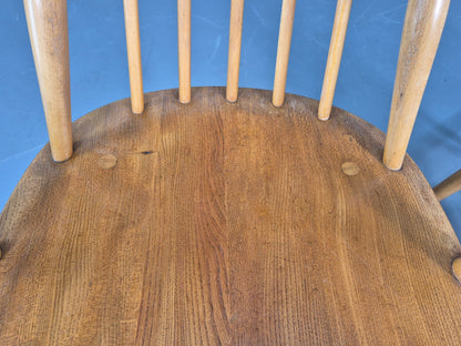 2 Ercol Goldsmith Elbow Chairs Blonde Wood 1960s Retro MCM  EB12544