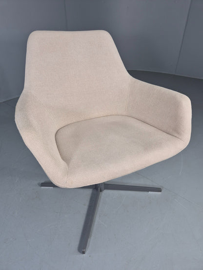 Vintage Swivel Tub Chair Hitch Mylius Modern Design Retro Cream EB12847