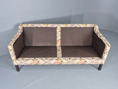 Vintage Danish 2 Seater Sofa 1970s Classical Floral Print Mid Century EB12540