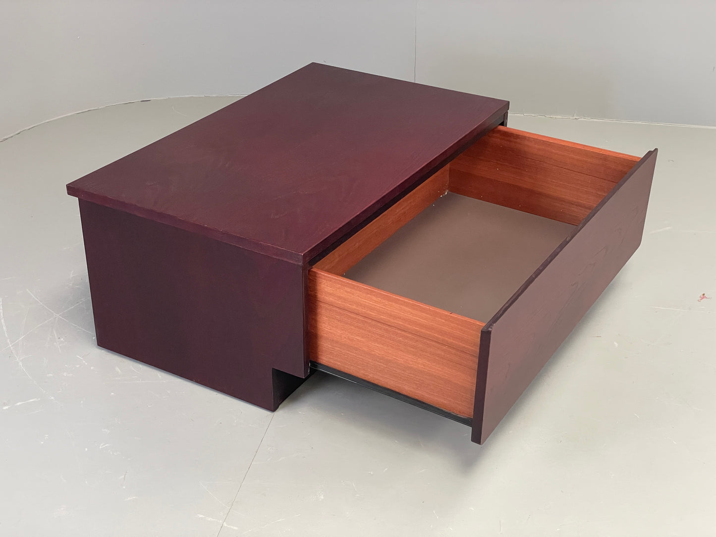 Vintage TV Unit Drawer By Beaver & Tapley Dark Red Oak 1980s EB12197