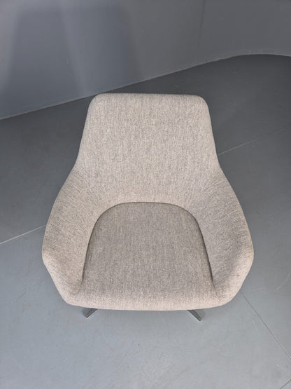 Vintage Swivel Tub Chair Hitch Mylius Modern Design Retro Cream  EB12843
