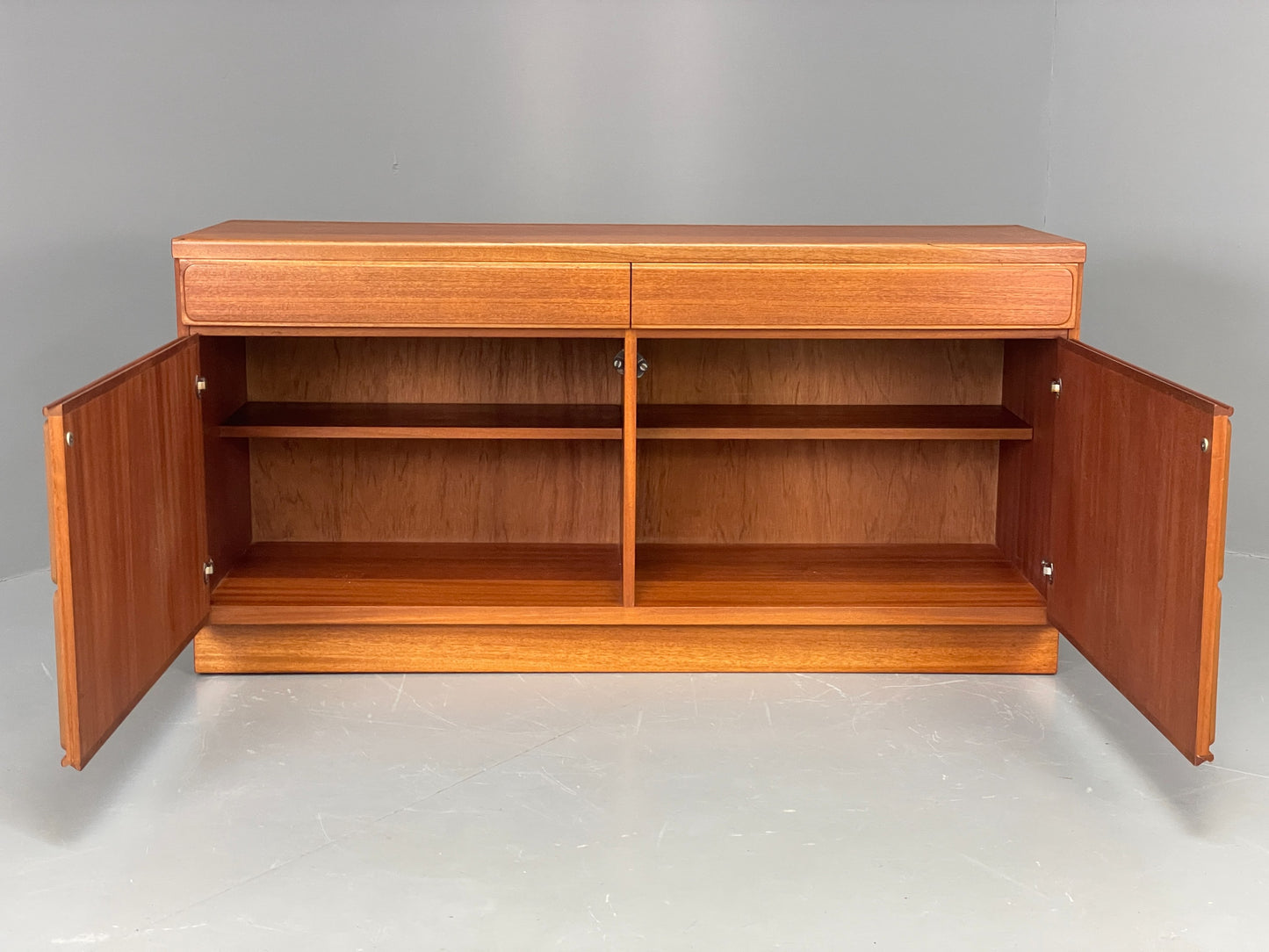 Vintage McIntosh Teak Sideboard 1970s Retro Drawers Squares Shelves EB12193