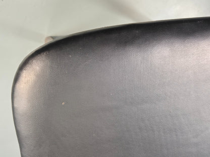 Vintage Mid Century Danish Footstool Black Vinyl Curved Form EB12026
