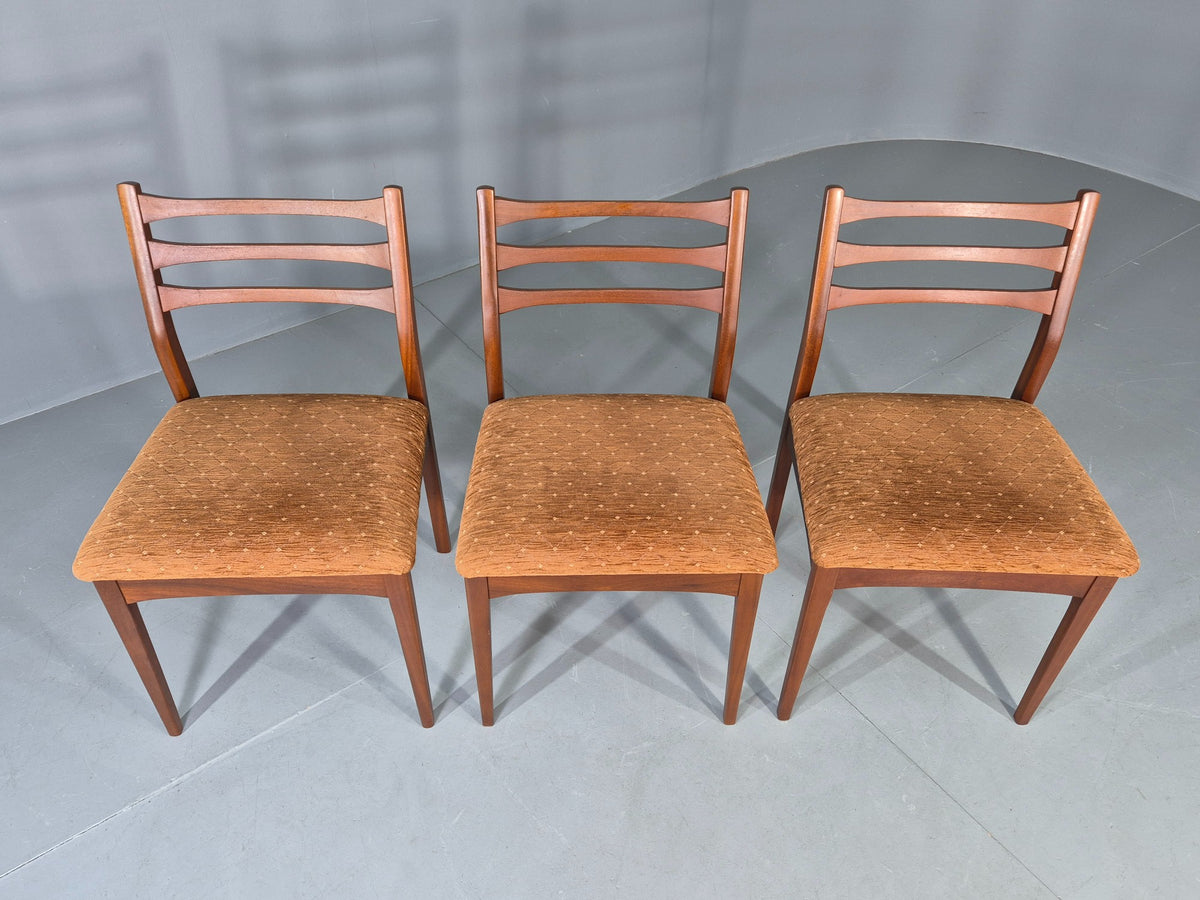 3 Vintage Jentique Dining Chairs 1970s Retro Teak Frames MCM Eb13053