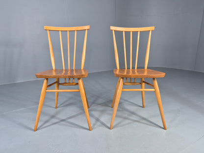 2 Vintage Ercol Dining Chairs Model 391 1960s Originals Retro MCM EB12484