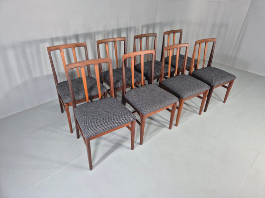 8 Vintage Younger Dining Chairs John Herbert Volnay New Seats Retro EB13027