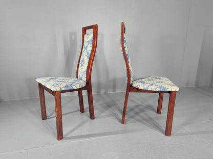6 Vintage Danish 1980s Dining Chairs Retro Post Modern EB12264