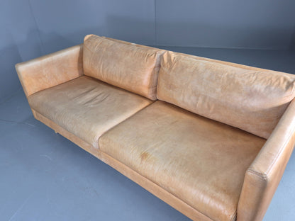 Vintage 2.5 Seater Sofa Danish Style Modern Design Tan Leather EB12482