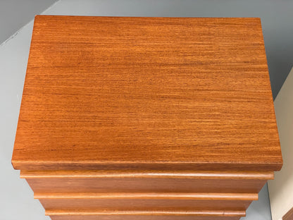 Vintage Bedside Cabinets Teak Pair Chest Of Drawers Retro 1970s White EB12625