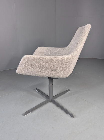 Vintage Swivel Tub Chair Hitch Mylius Modern Design Retro Cream EB12841