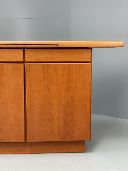 Vintage 1980s Teak Sideboard By Gangsø Danish Retro Shelving Drawers EB12075