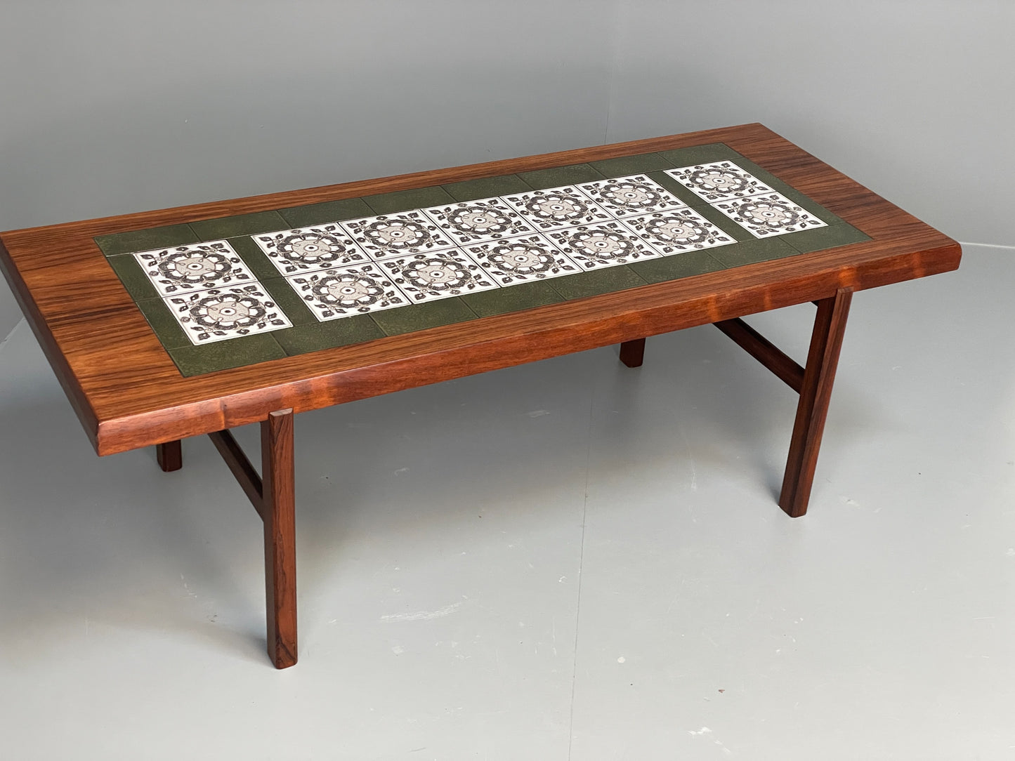 Vintage Rosewood Coffee Table 1960s Tile Topped By Arrebo Mid Century EB10871