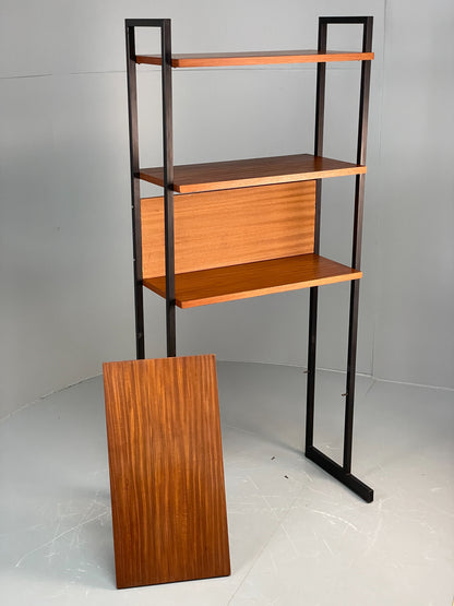 Vintage Teak Shelving Unit Open Faced 1960s Mid Century Adjustable EB12080