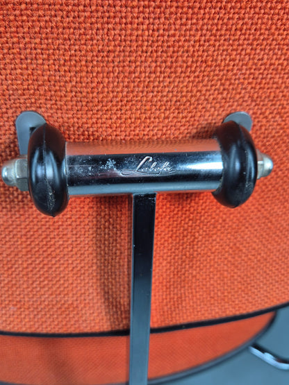 Vintage 1970s Office Chair Danish Labofa Orange wool Retro EB12128