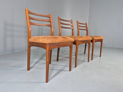 3 Vintage Jentique Dining Chairs 1970s Retro Teak Frames MCM Eb13053