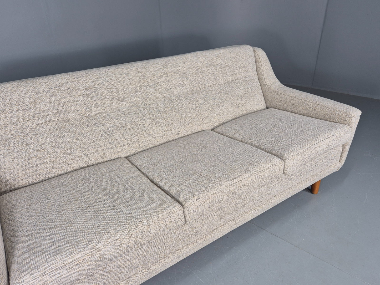 Vintage 3 Seater Midcentury Sofa 1960s Danish New Upholstery Retro EB12262