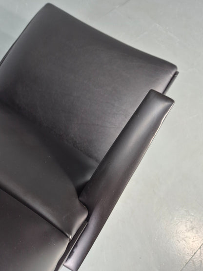 Vintage Black vinyl swivel Chair after the Press Room Chair Rietveld MCM EB06200