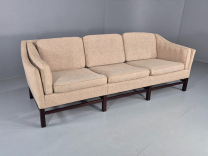 Vintage 3 Seater Sofa Danish Cream Wool Gunnar Grandt Retro MCM EB07792