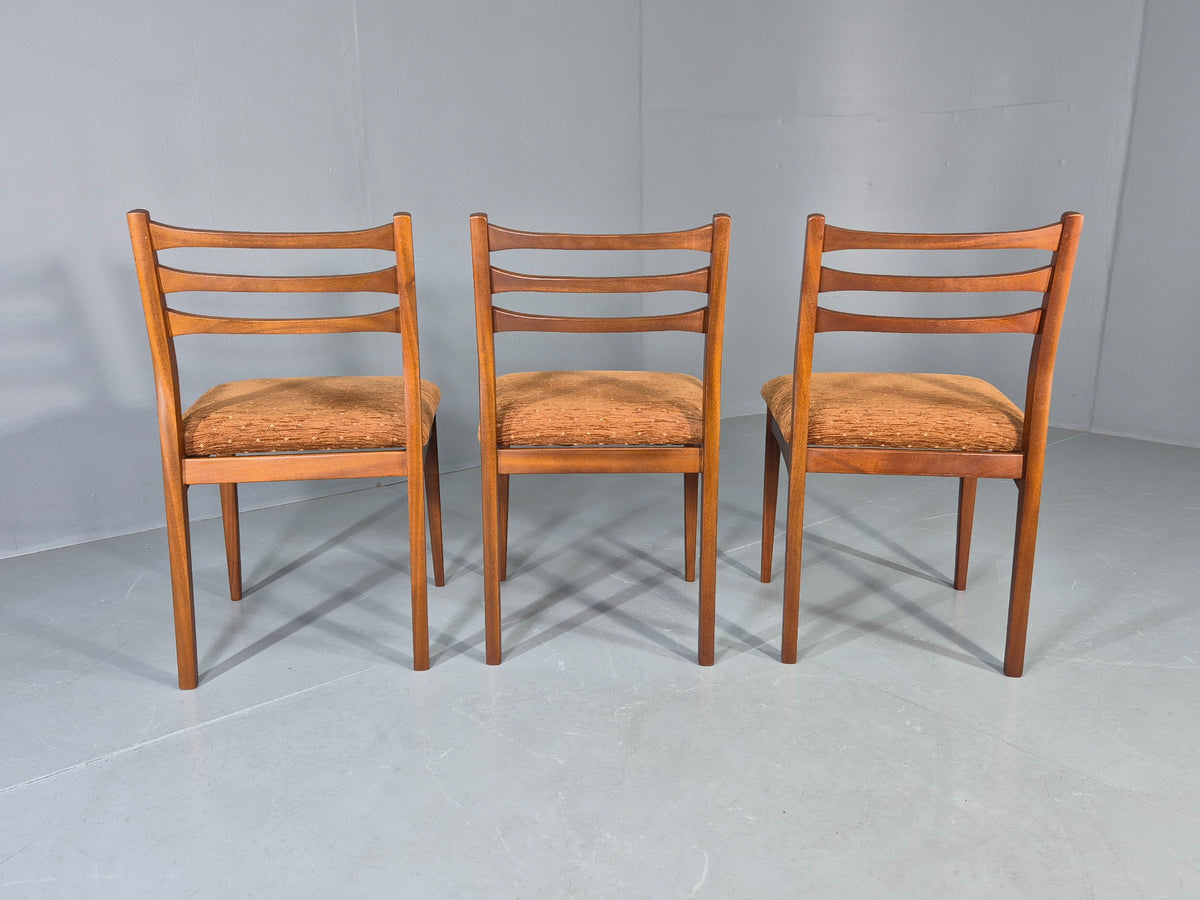 3 Vintage Jentique Dining Chairs 1970s Retro Teak Frames MCM Eb13053