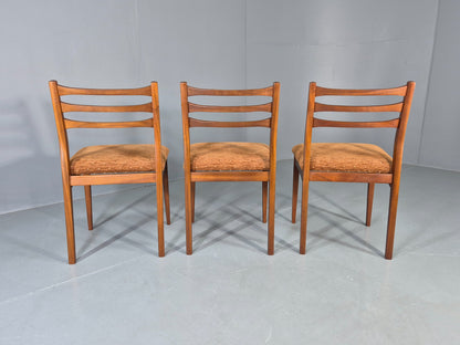 3 Vintage Jentique Dining Chairs 1970s Retro Teak Frames MCM Eb13053