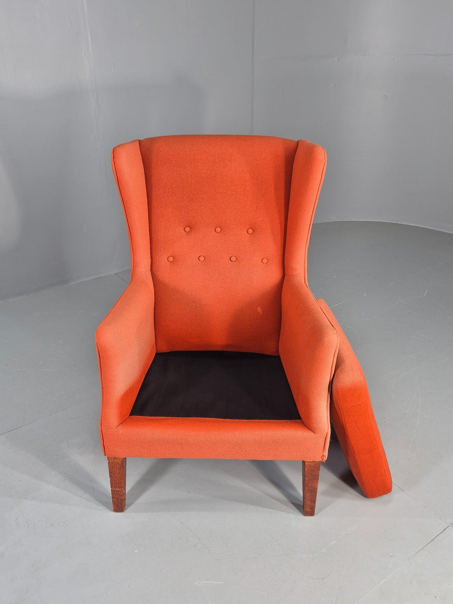 Vintage Midcentury Wing Back Armchair Danish Design 1960s Retro EB12115