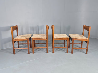 4 Vintage Teak Dining Chairs White and Newton 1960s Retro MCM EB12254