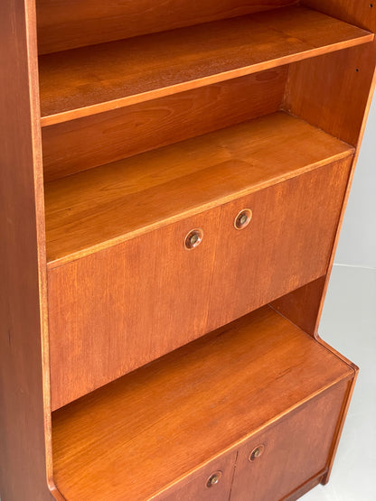 Vintage Teak Wall Unit Jentique Mid Century Retro Shelving Cabinet EB13107