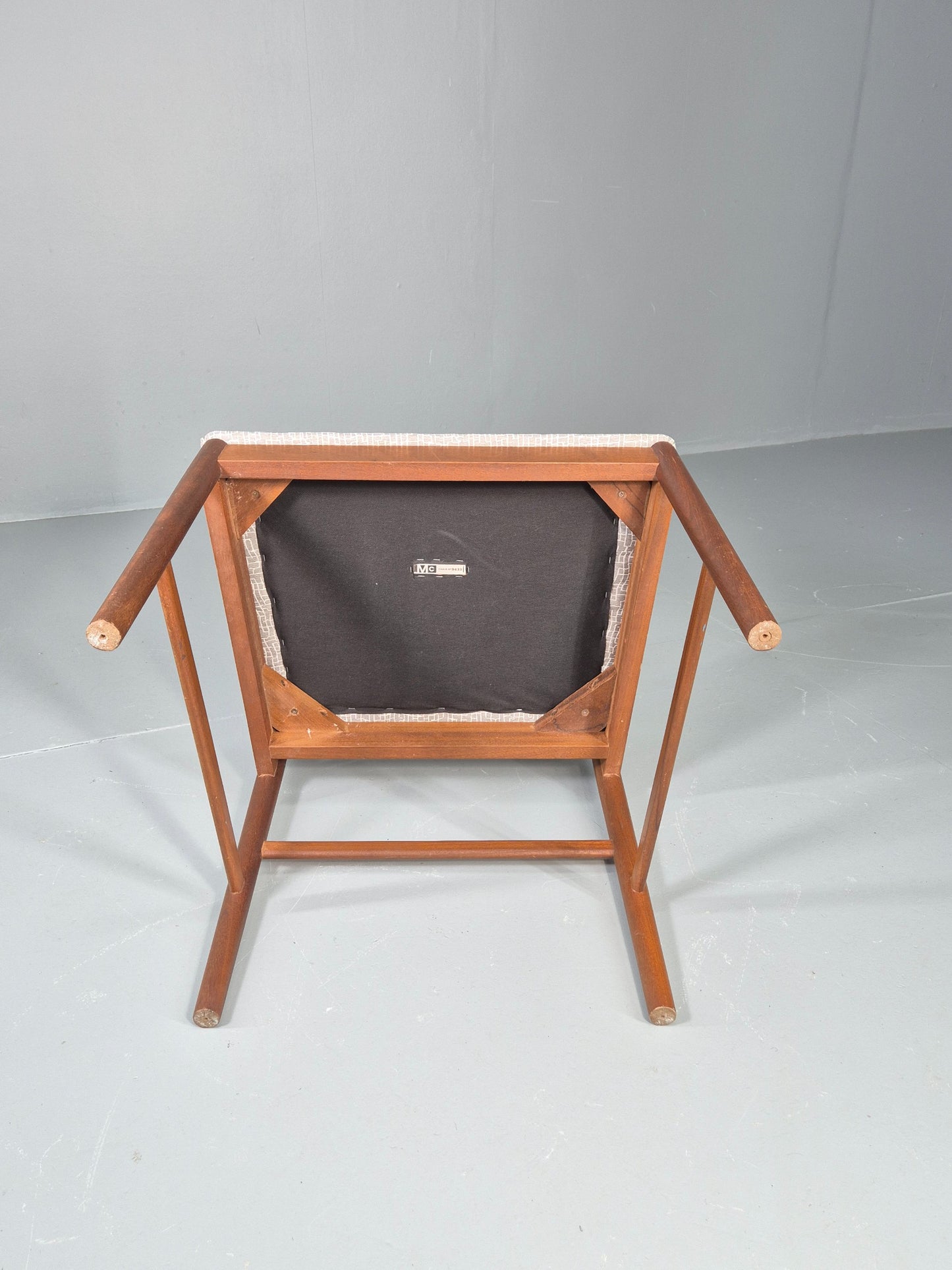 Single Vintage McIntosh Dining Chair Model 9433 Teak New Upholstery EB12309