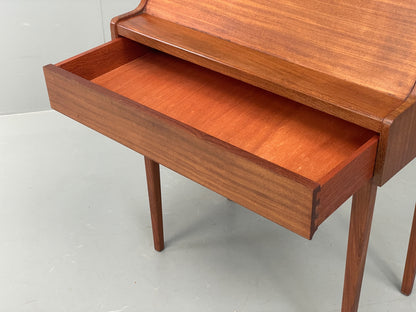 Vintage Teak Writing Desk 1950s Mid Century Retro Drop Door Solid Legs EB12295