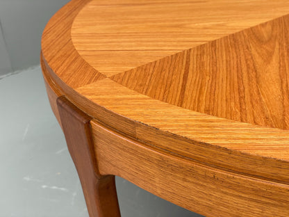 Vintage Circular Coffee Table By Stonehill 1960s Retro Teak Quartered EB12200