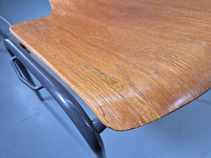 10 Vintage Stacking Chairs Industrial Danish Design Bent Ply Retro MCM EB12657