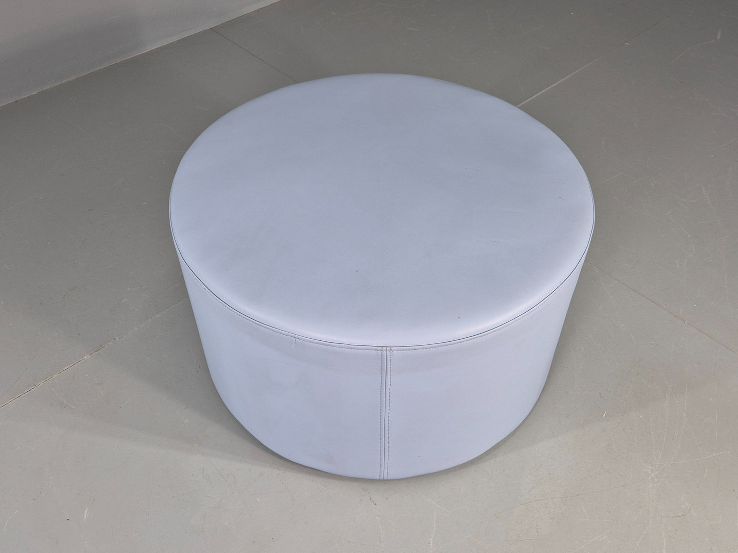 Cube Spaces Round Oversize Ottoman Footstool Leather EB12250