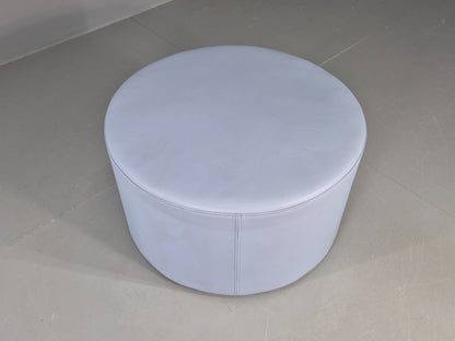 Cube Spaces Round Oversize Ottoman Footstool Leather EB12250