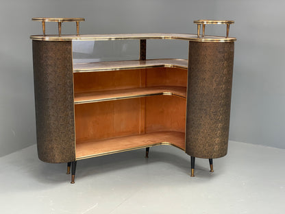 Vintage 1960s Cocktail Bar Retro Mid Century Drinks Cabinet Space Age EB12293
