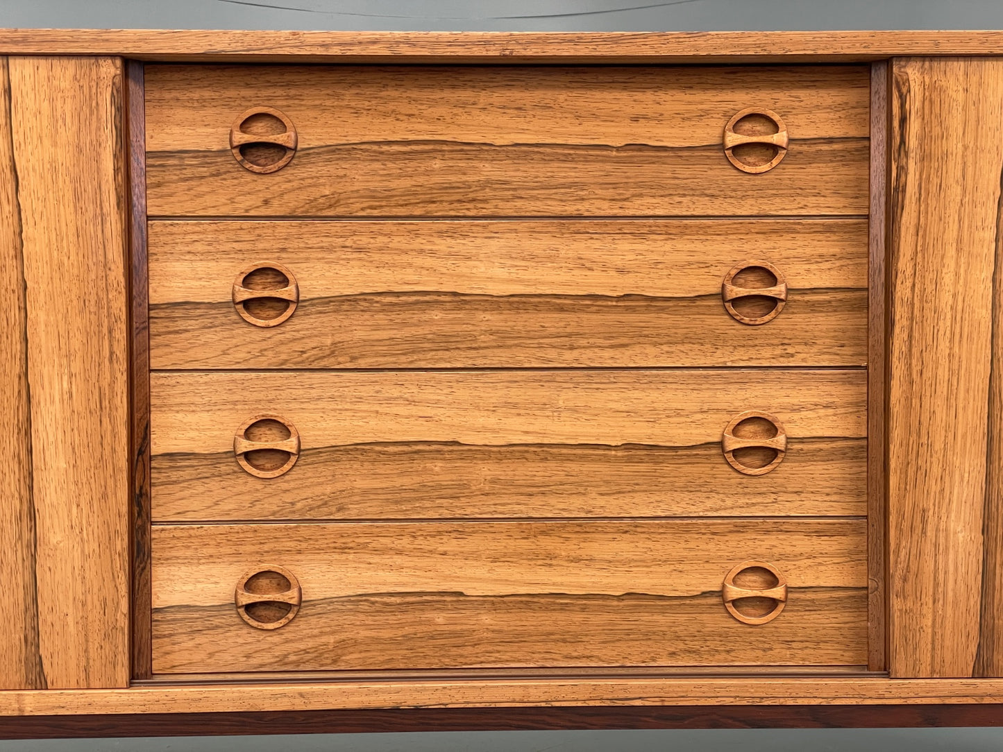 Vintage 1970s Danish Sideboard Mid Century Retro Shelving Drawers EB12331