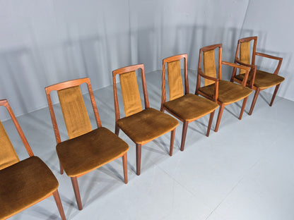 6 Vintage G Plan Dining Chairs Teak Frames 1980s Retro Mid Century EB12832