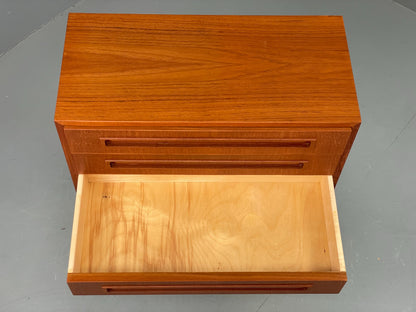 Vintage Chest Of Drawers Teak 1960s Danish Mid Century Small Bedside EB12606