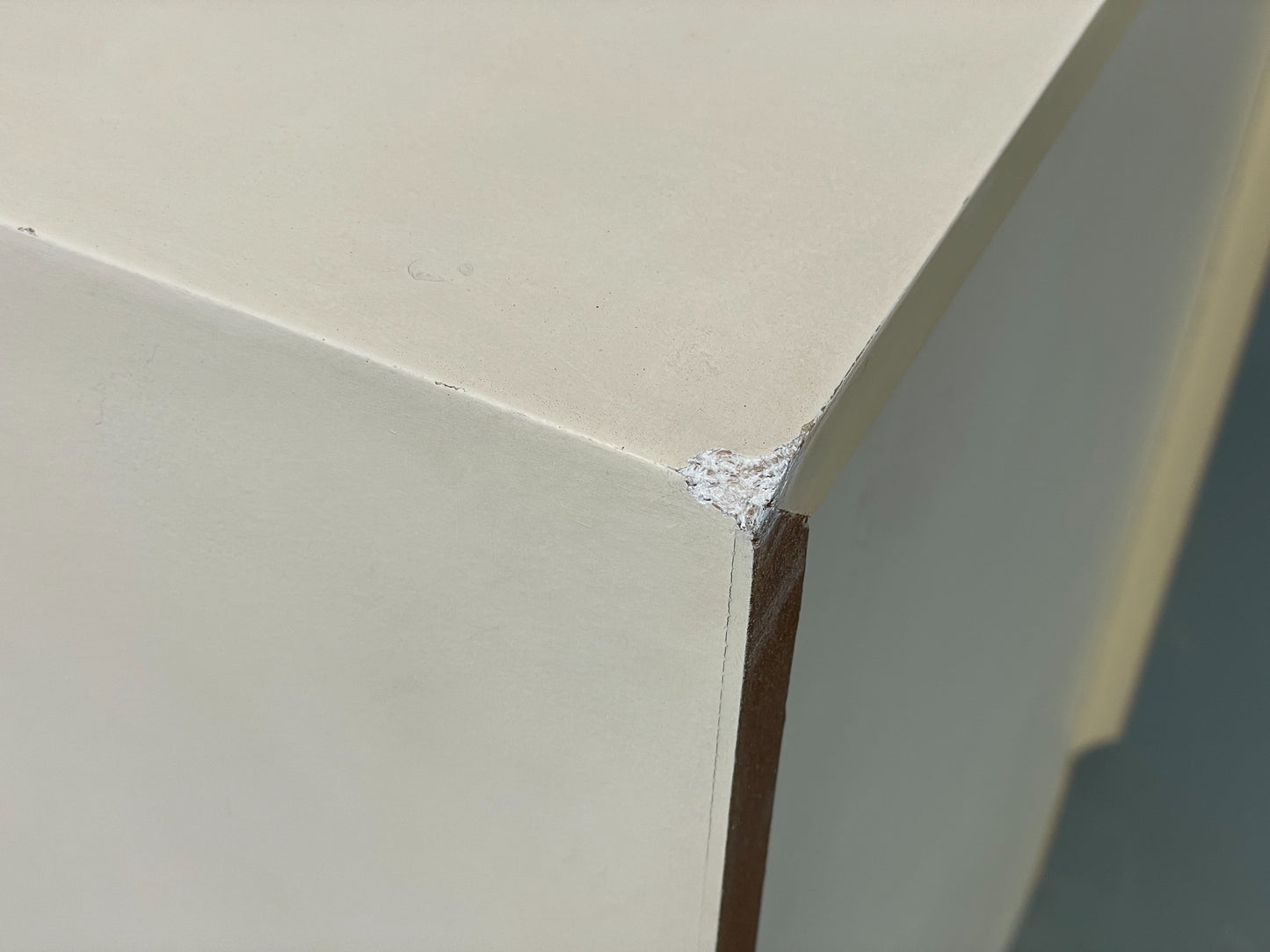 Vintage Chest Of Drawers 1970s Teak White Retro Chunky Handles EB12070
