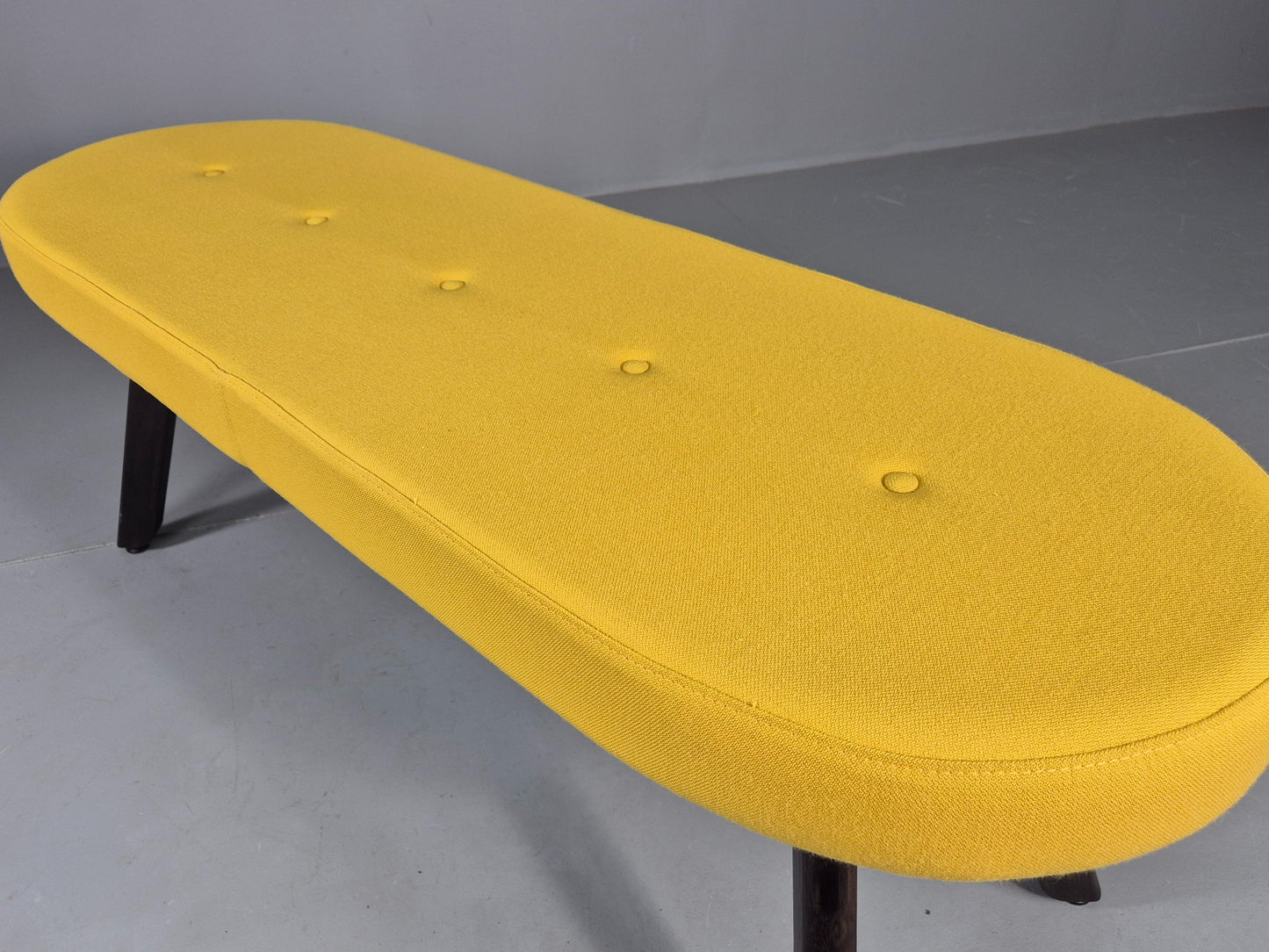 Modern Bench Seat Yellow Cloth Retro Inspired Commercial Quality EB12249