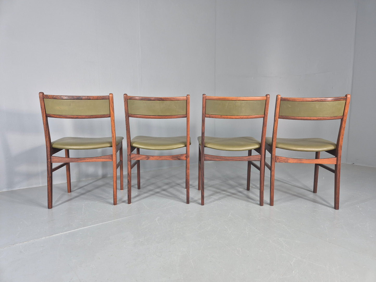 4 Vintage Mid Century Dining Chairs Danish Design Vestervig Eriksen EB12145