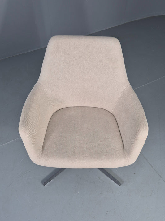 Vintage Swivel Tub Chair Hitch Mylius Modern Design Retro Cream EB12853