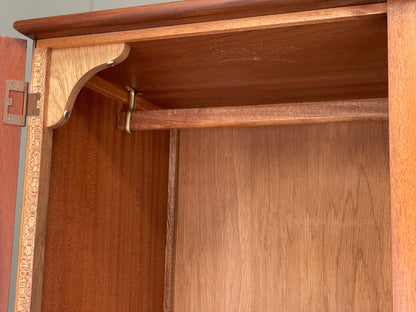 Vintage 1960s Teak Wardrobe Homeworthy Retro Mid Century Clothes Rail EB12299