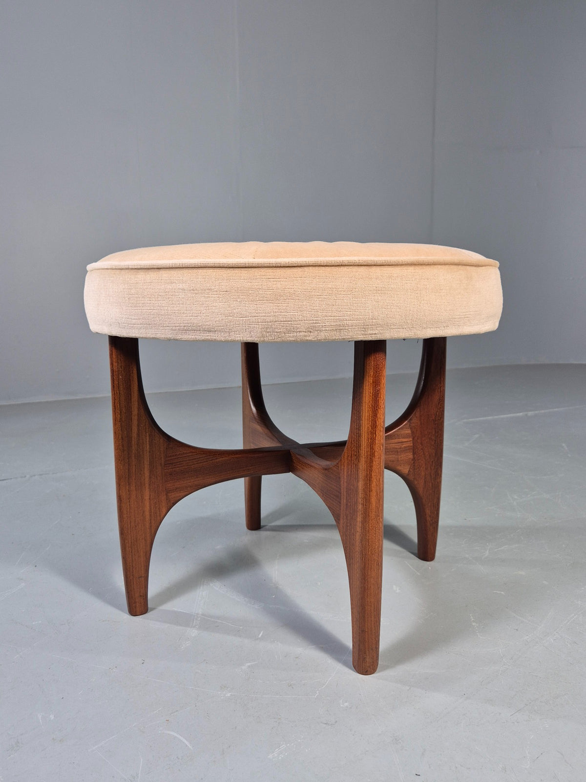 Vintage G Plan Circular Stool Fresco Range 1970s Teak Frame MCM Retro EB13067