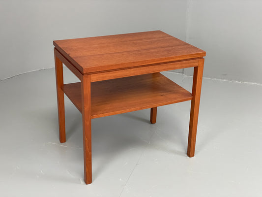 Vintage Side Table Teak 1960s Danish Mid Century Retro Magazine Shelf EB12810