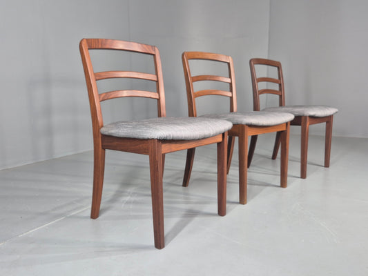 3 G Plan Dining Chairs Teak Frame New Upholstery 1980s Retro  EB11760