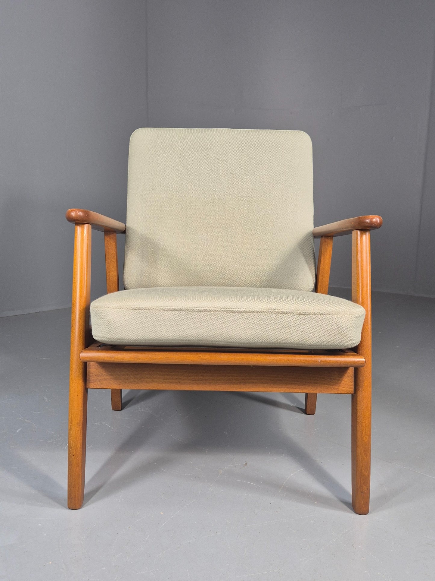 Vintage Mid Century Danish lounge chair Beech Frame 1970s Retro EB11372
