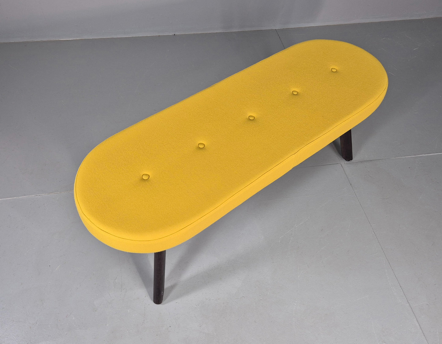 Modern Bench Seat Yellow Cloth Retro Inspired Commercial Quality EB12249