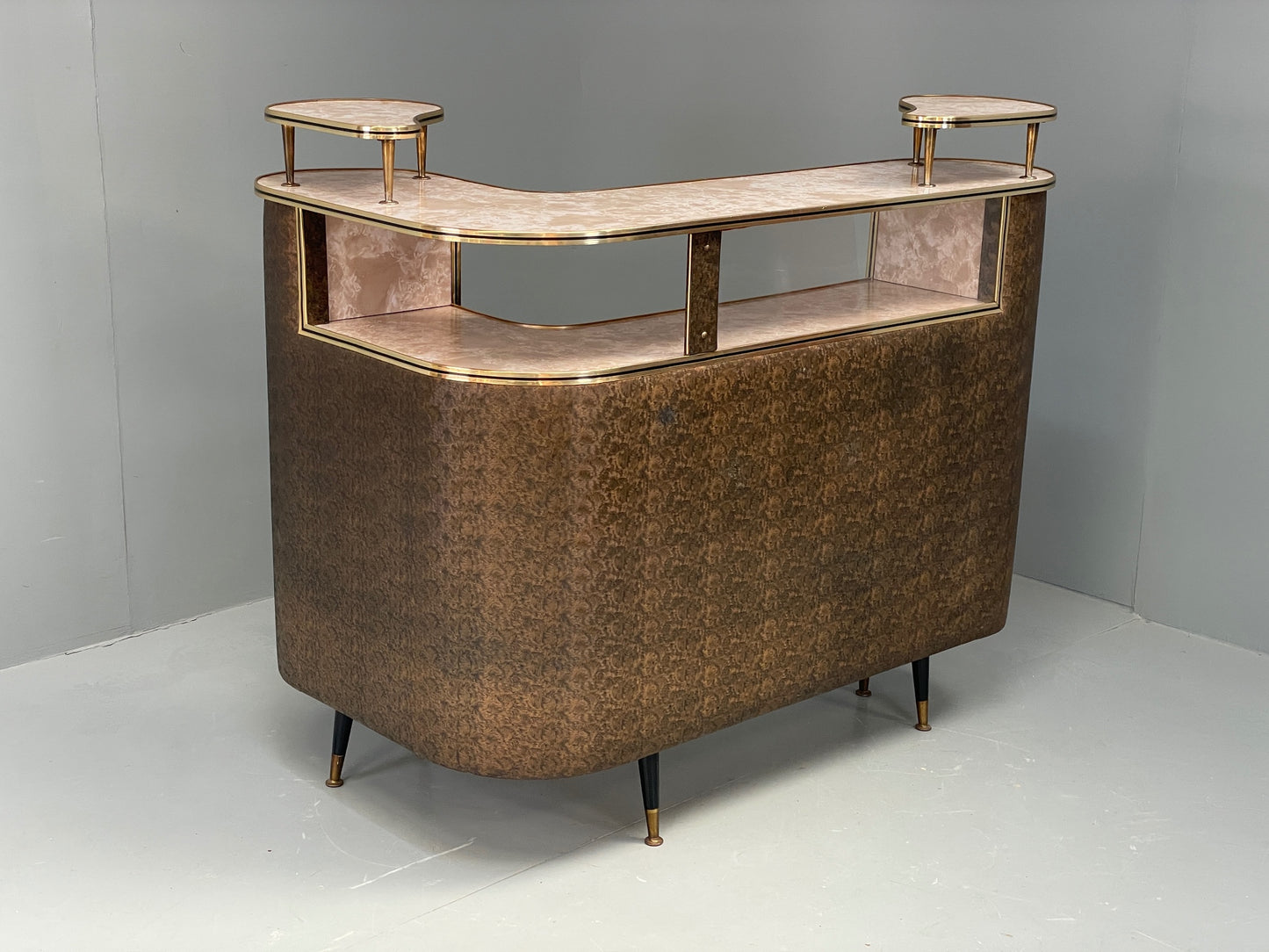 Vintage 1960s Cocktail Bar Retro Mid Century Drinks Cabinet Space Age EB12293