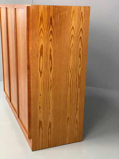 Vintage Danish Pine Cabinet By Viborg Møbler 1970s Drawers Shelving EB10846